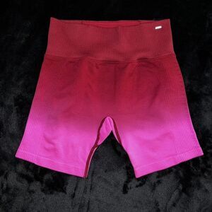 VS Victoria Secret PINK Active ribbed stretch high waist biker shorts sz Medium